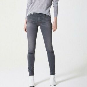 AG Jeans Prima‎ Mid Rise Cigarette Leg 28 Straight Leg Gray Stretch